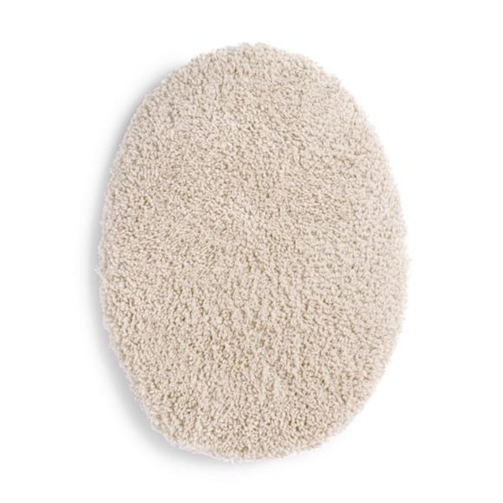 Basic Polyester Toilet Lid Cover, Tan, 19" x 22"